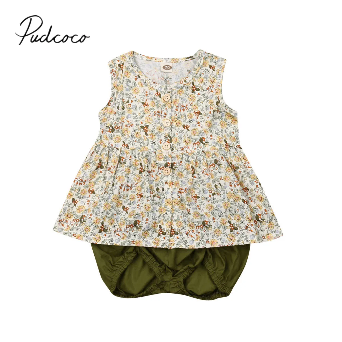 2019 Baby Summer Clothing Infant Toddler Baby Girls Clothes Sets Sleeveless Floral Tops T-shirt PP Shorts Pants Outfits Set 0-3Y
2019 Baby Summer Clothing Infant Toddler Baby Girls Clothes Sets Sleeveless Floral Tops T-shirt PP Shorts Pants Outfits Set 0-3Y