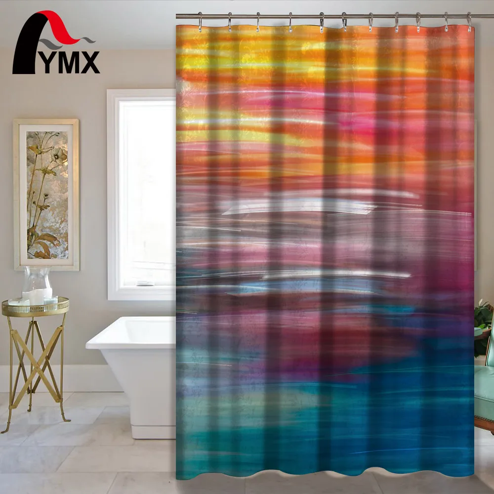 Colorful Striped Pattern Waterproof Shower Curtain With 12 Hooks Polyester Bathroom Curtain Textile Home Bath Decorative
Colorful Striped Pattern Waterproof Shower Curtain With 12 Hooks Polyester Bathroom Curtain Textile Home Bath Decorative