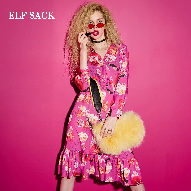 ELF SACK Winter New Stylish Dress Woman V-Neck Print A-line Full Casual Women Dresses Casual Femme Vestidos Female Party Dresses
ELF SACK Winter New Stylish Dress Woman V-Neck Print A-line Full Casual Women Dresses Casual Femme Vestidos Female Party Dresses