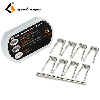Original 8pcs GeekVape Fused Clapton Coil Kal A1 In N80 Materials & 3mm Diameter Rod E-cig Vape Coil Head for Tank Atonmizer
Original 8pcs GeekVape Fused Clapton Coil Kal A1 In N80 Materials & 3mm Diameter Rod E-cig Vape Coil Head for Tank Atonmizer