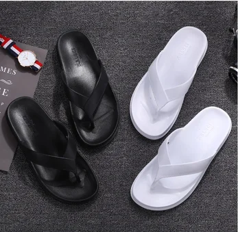 Summer Solid Color Simple Style Men Flip Flops Black White Couple Lover Beach Holiday Sandals Water Shower Pool Slippers D385 
Summer Solid Color Simple Style Men Flip Flops Black White Couple Lover Beach Holiday Sandals Water Shower Pool Slippers D385