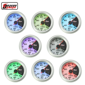 Dragon gauge 52MM 7 Color blacklight Auto Car Oil Pressure gauge Meter Gauge with Sensor for 0~100 PSI Free shipping
Dragon gauge 52MM 7 Color blacklight Auto Car Oil Pressure gauge Meter Gauge with Sensor for 0~100 PSI Free shipping