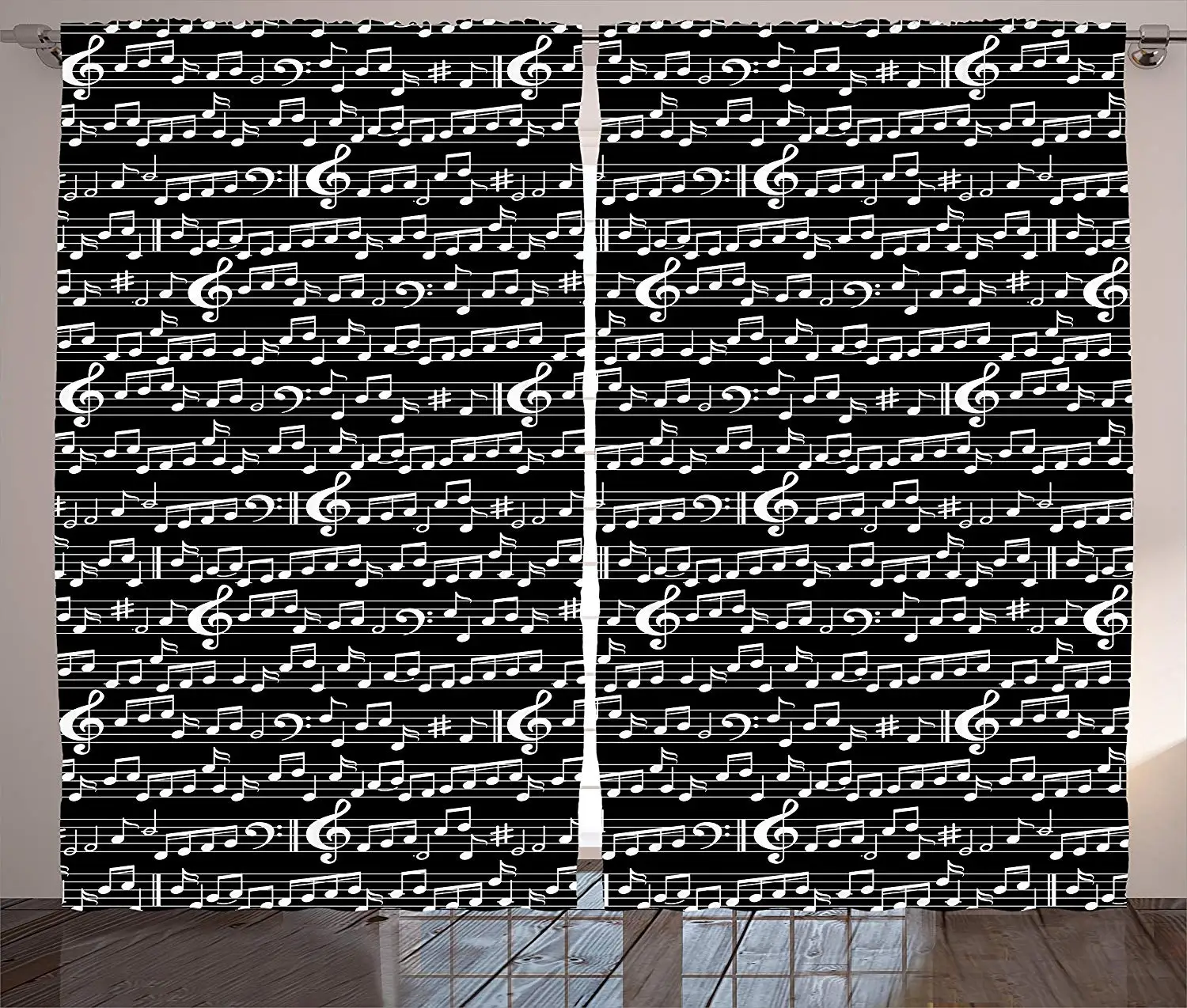 Black Curtains Music Decor Musical Notes and Clef Sheet Pattern Artsy Decorations Abstract Print Living Room Bedroom Decor
Black Curtains Music Decor Musical Notes and Clef Sheet Pattern Artsy Decorations Abstract Print Living Room Bedroom Decor