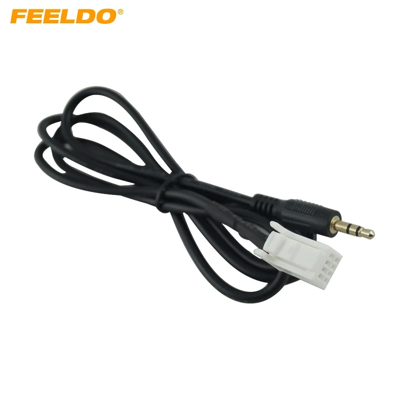 

FEELDO 1Pc 3.5mm Jack Car Radio Mp3 Audio Aux Cable To 8-Pin Adapter For Nissan INFINITI/Sylphy/Tiida/Qashqai/Geniss