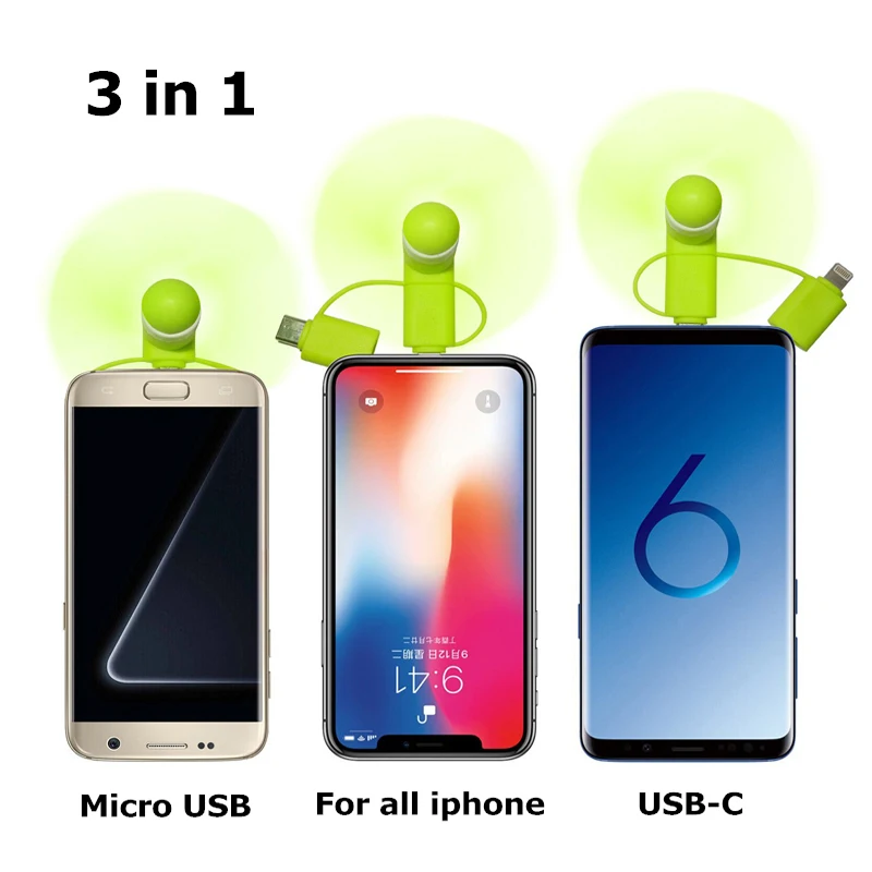 מאוורר מתחבר ב-USB לכל סוגי הסמארטפון - קלי קלות - המומלצים