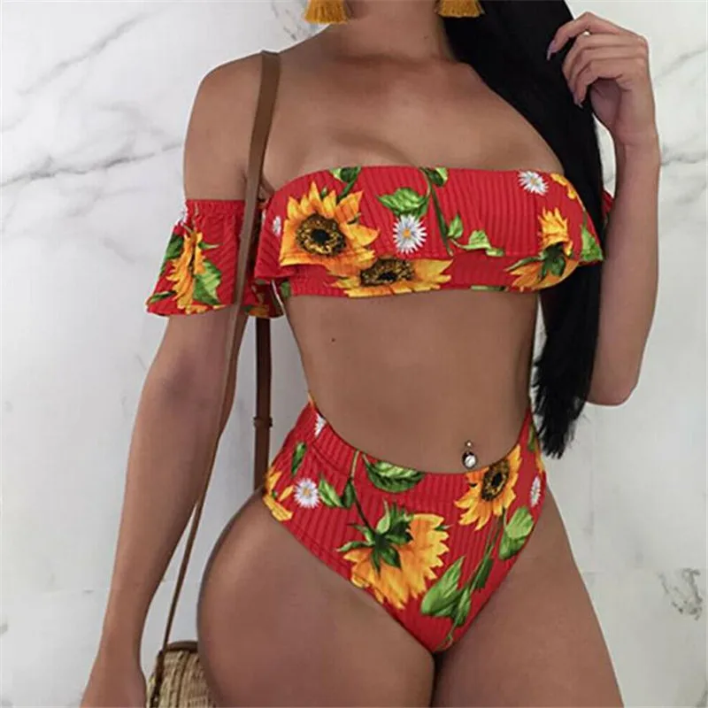 2019 Sexy Women Sunflower Floral Push Up Padded Bra Bikini Set High Waisted Sunsuit Bathing Swimwear Beachwear
2019 Sexy Women Sunflower Floral Push Up Padded Bra Bikini Set High Waisted Sunsuit Bathing Swimwear Beachwear