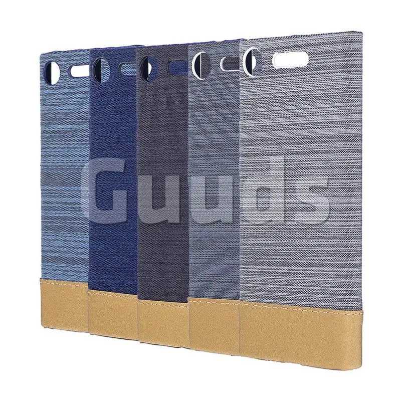 Canvas Cloth Coated Plastic Back Cover for Sony Xperia XZ1 - Light Blue