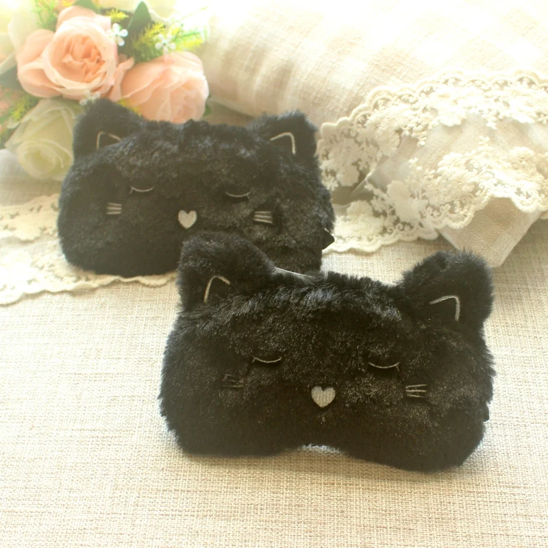 1pc-19-10cm-Animal-Eye-Mask-Black-Cat-White-Smilling-Dog-Soft-Stuffed-Plush-Toy-Sleeping (1)