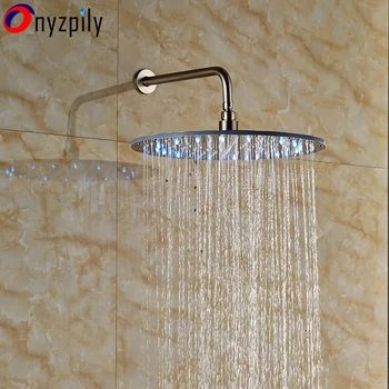 16" Stainless Steel Rainfall Shower Faucet Head Wall Mount LED Light Showerhead Brushed Nickel with Shower Arm Overhead Sprayer
16" Stainless Steel Rainfall Shower Faucet Head Wall Mount LED Light Showerhead Brushed Nickel with Shower Arm Overhead Sprayer