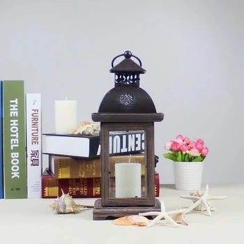 Vintage Nordic Mediterranean retro wooden wind light ornament industrial loft style glass lantern candlestick
Vintage Nordic Mediterranean retro wooden wind light ornament industrial loft style glass lantern candlestick