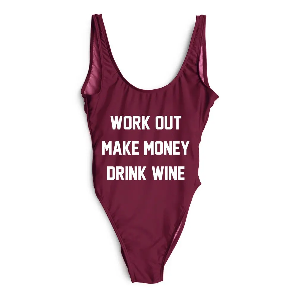 2018 Sexy Letter One Piece Swimwear Low Back Swimsuit WorkOut Make Money Drink Wine Bodysuit BeachwearBathing Suits Pink Wine
2018 Sexy Letter One Piece Swimwear Low Back Swimsuit WorkOut Make Money Drink Wine Bodysuit BeachwearBathing Suits Pink Wine