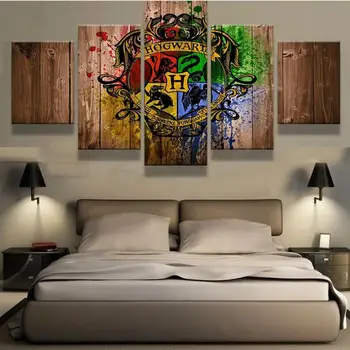 5P canvas painting posters and prints HOGWARTS BADGE ON WOOD CANVAS SET Wall decor for living room
5P canvas painting posters and prints HOGWARTS BADGE ON WOOD CANVAS SET Wall decor for living room