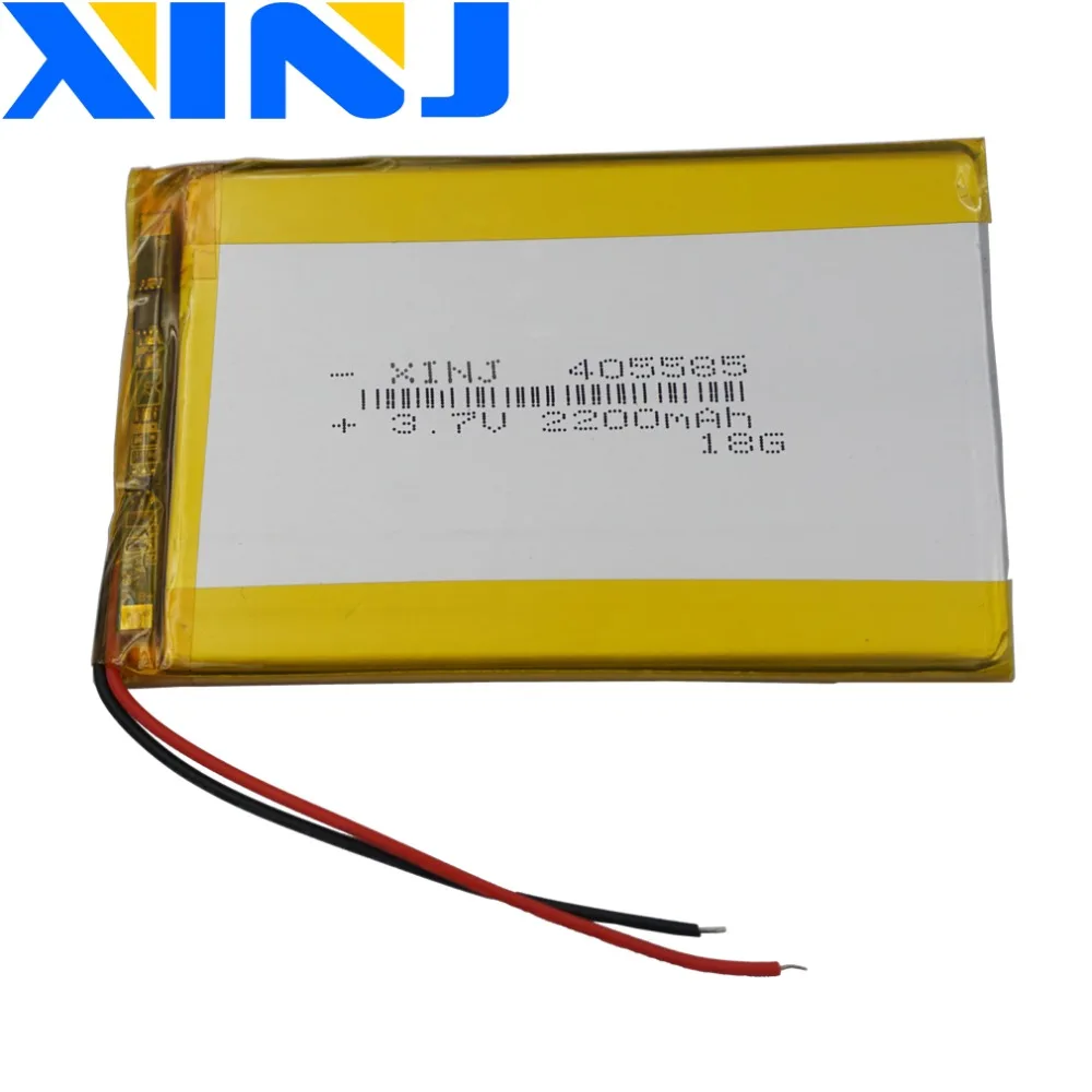 XINJ 3.7V 2200mAh Lithium Polymer LiPo Battery Li ion cell 405585 For Portable TV Video player Plate PAD MID Phone DVD Tablet PC
XINJ 3.7V 2200mAh Lithium Polymer LiPo Battery Li ion cell 405585 For Portable TV Video player Plate PAD MID Phone DVD Tablet PC
