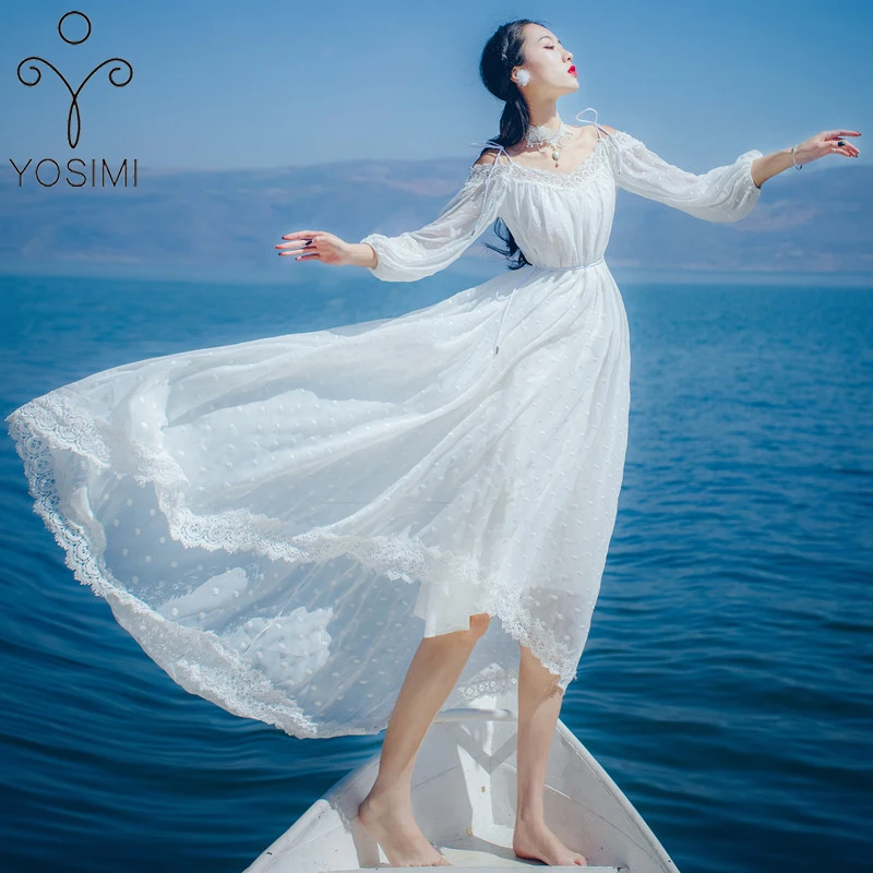 YOSIMI 2019 Summer Vestidos Maxi Lace Long Women Dress Chiffon White Dress Elegant Fairy Evening Party Off The Shoulder Dresses
YOSIMI 2019 Summer Vestidos Maxi Lace Long Women Dress Chiffon White Dress Elegant Fairy Evening Party Off The Shoulder Dresses