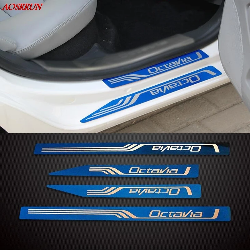 Door sill for Skoda Octavia 2007-2015 A5 A7 4 pcs/set sill plates car-styling decoration protection interior car accessories
Door sill for Skoda Octavia 2007-2015 A5 A7 4 pcs/set sill plates car-styling decoration protection interior car accessories
