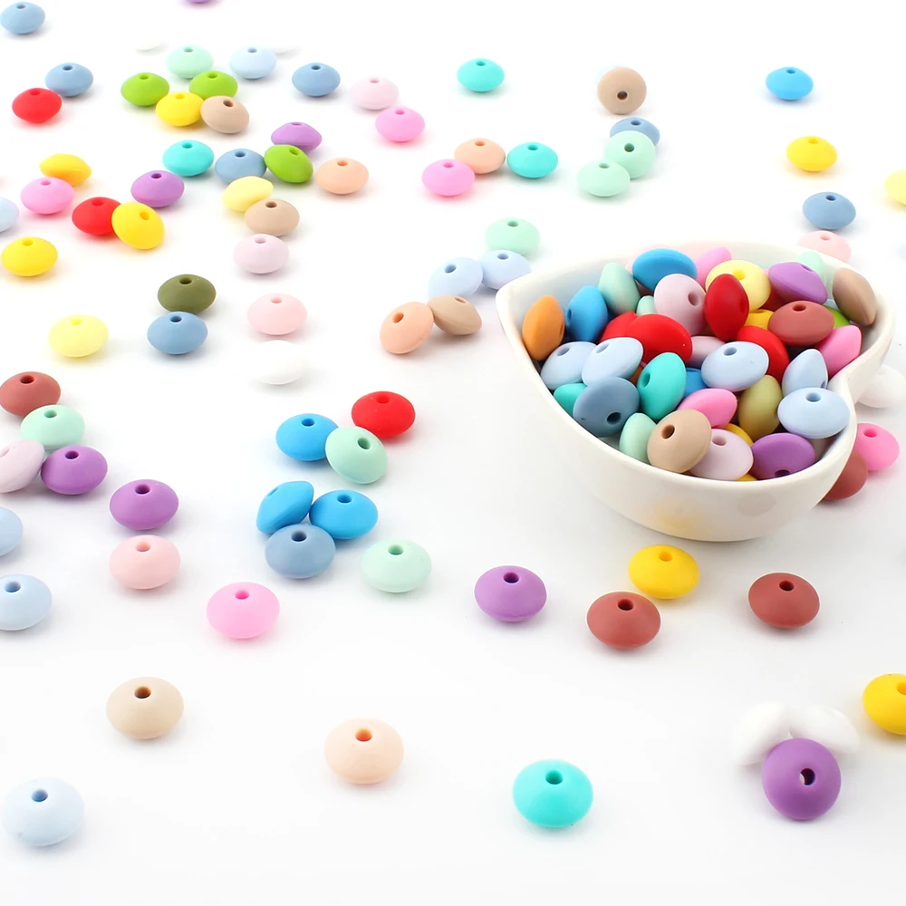 keep&grow 50pcs Silicone Beads 12mm Food Grade Lentil Silicone Beads DIY Baby Pendant Necklace Silicone Teether
keep&grow 50pcs Silicone Beads 12mm Food Grade Lentil Silicone Beads DIY Baby Pendant Necklace Silicone Teether