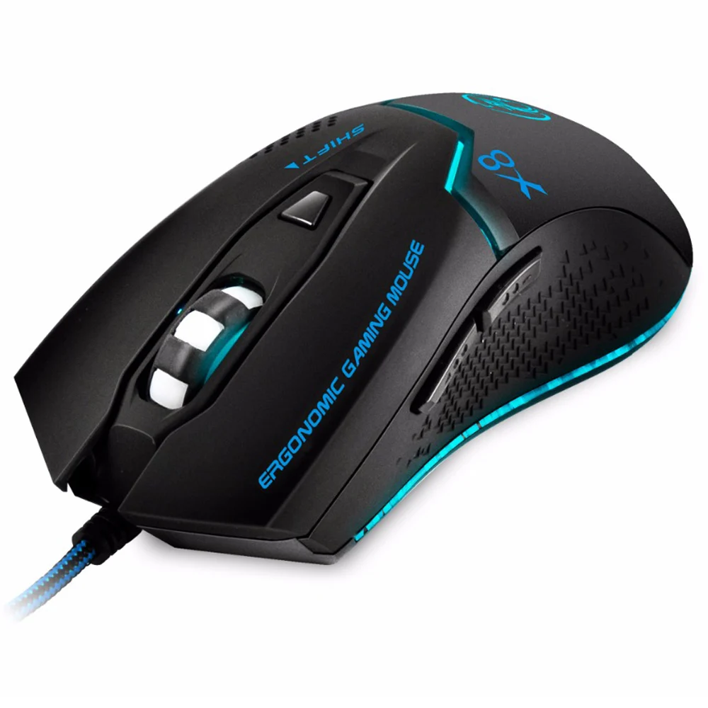 

IMICE X8 Gaming Mouse 2400DPI Cool LED Backlight Optical 6D USB Wired Gamer Mice Game Mouse For PC Laptop Computer