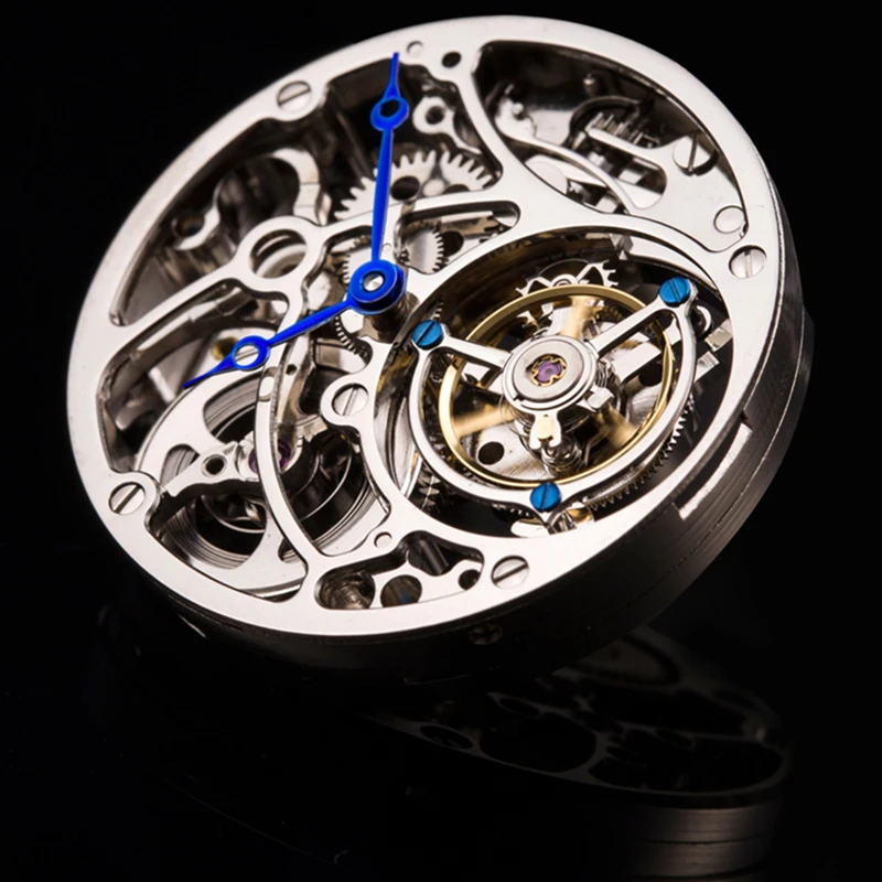 Tourbillon часы GUANQIN оригинальные Скелет Механические Сапфир Мужские Топ Бренд