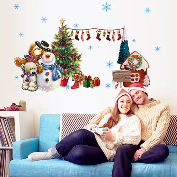 Vinilos Wall Stickers Decorative Christmas Window Stickers Home Decor Living Room Adesivo de Parede Christmas Decoration
Vinilos Wall Stickers Decorative Christmas Window Stickers Home Decor Living Room Adesivo de Parede Christmas Decoration