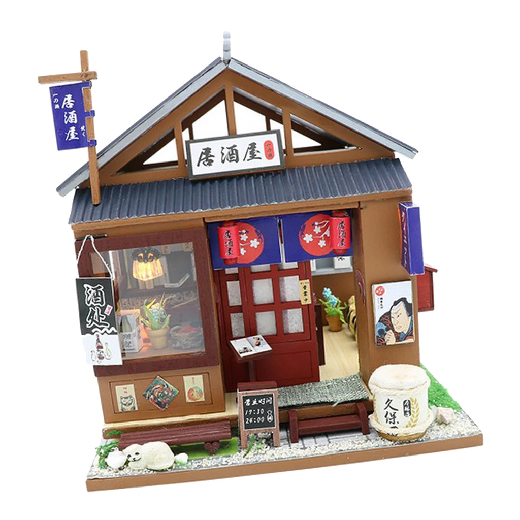 1:24 Scale Miniature Japanese Izakaya Model Dolls House Furniture Kits DIY Wooden Dollhouse With LED Birthday Gifts
1:24 Scale Miniature Japanese Izakaya Model Dolls House Furniture Kits DIY Wooden Dollhouse With LED Birthday Gifts
