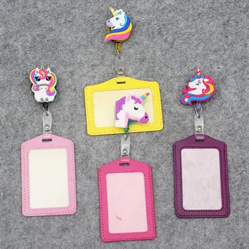 Colors Cute Unicorn Retractable Badge holder Clip Id Card Holder Cartoo Porta Badge Reel Name PU Business Card Badge Holder
Colors Cute Unicorn Retractable Badge holder Clip Id Card Holder Cartoo Porta Badge Reel Name PU Business Card Badge Holder