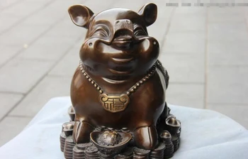 USPS to USA S0469 11 Chinese Copper Folk Animal Feng Shui Coin Money YuanBao Wealth Pig ART Statue
USPS to USA S0469 11 Chinese Copper Folk Animal Feng Shui Coin Money YuanBao Wealth Pig ART Statue