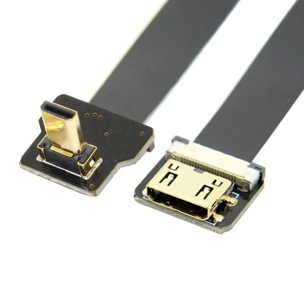 Cablecc CYFPV Up Angled 90D Micro HDMI Male to Mini HDMI Female FPC Cable for FPV HDTV
Cablecc CYFPV Up Angled 90D Micro HDMI Male to Mini HDMI Female FPC Cable for FPV HDTV