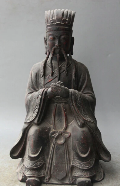007246 11" Chinese Folk Bronze Seat Wen Guan civil official civilian Statue Sculpture
007246 11" Chinese Folk Bronze Seat Wen Guan civil official civilian Statue Sculpture