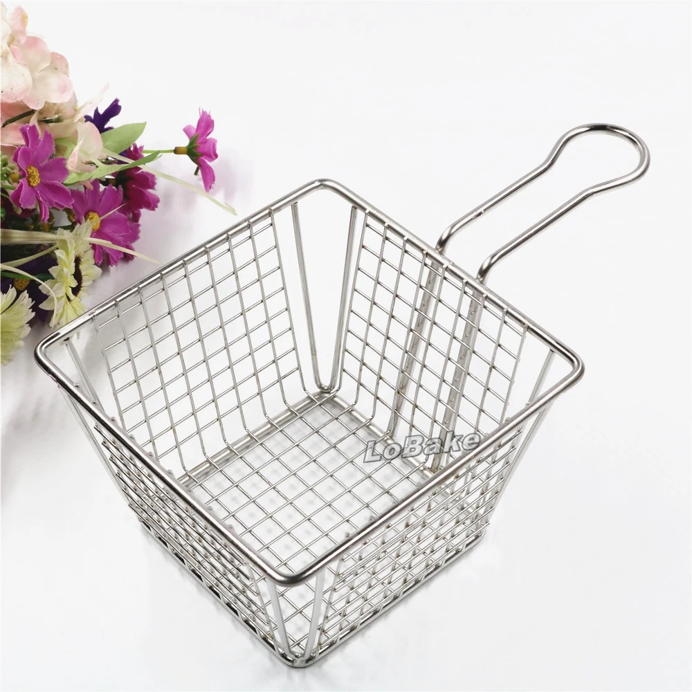 Latest 12.5*12.5cm square Stainless steel frying chicken legs dumplings basket oil mesh sifter Drain basket kitchen gadgets
Latest 12.5*12.5cm square Stainless steel frying chicken legs dumplings basket oil mesh sifter Drain basket kitchen gadgets