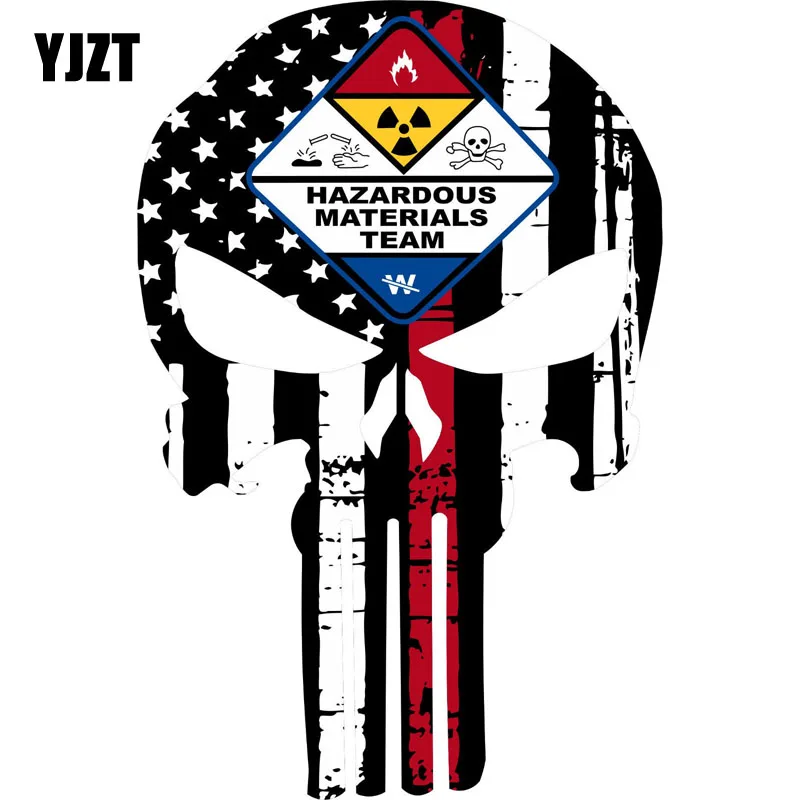 YJZT 9.7CM*15.2CM PUNISHER SKULL Firefighter Hazmat Team Decal Car Window Personality Reflective Car Sticker C1-7032
YJZT 9.7CM*15.2CM PUNISHER SKULL Firefighter Hazmat Team Decal Car Window Personality Reflective Car Sticker C1-7032
