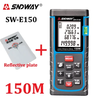 SNDWAY 120M 150M Laser Distance Mete Rangefinder Measure Distance/Area/volume trena Laser tape range finder build Measure