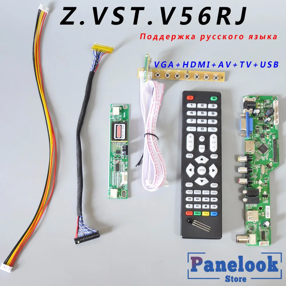 Ship in 1 day Z.VST.V56RJ.B V56 V59 Universal LCD Driver Board Universal TV Board Board+7 Key Switch+IR+2 Lamp Inverter+LVDS
Ship in 1 day Z.VST.V56RJ.B V56 V59 Universal LCD Driver Board Universal TV Board Board+7 Key Switch+IR+2 Lamp Inverter+LVDS