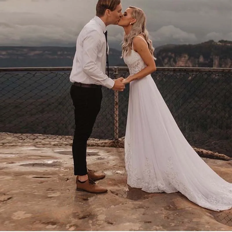 White Ivory Sweetheart Boho A-line Sweetheart Spaghetti Straps Wedding Dress 2019 Boho Sofuge Vestido De Noiva Dubai Arabic
White Ivory Sweetheart Boho A-line Sweetheart Spaghetti Straps Wedding Dress 2019 Boho Sofuge Vestido De Noiva Dubai Arabic