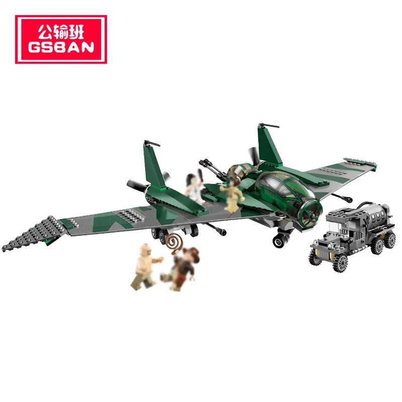 Legoing Technic military Indiana Jones Kingdom aircraft of the Crystal Skull Building Blocks Plane Truck models Toy legoings ww2
Legoing Technic military Indiana Jones Kingdom aircraft of the Crystal Skull Building Blocks Plane Truck models Toy legoings ww2