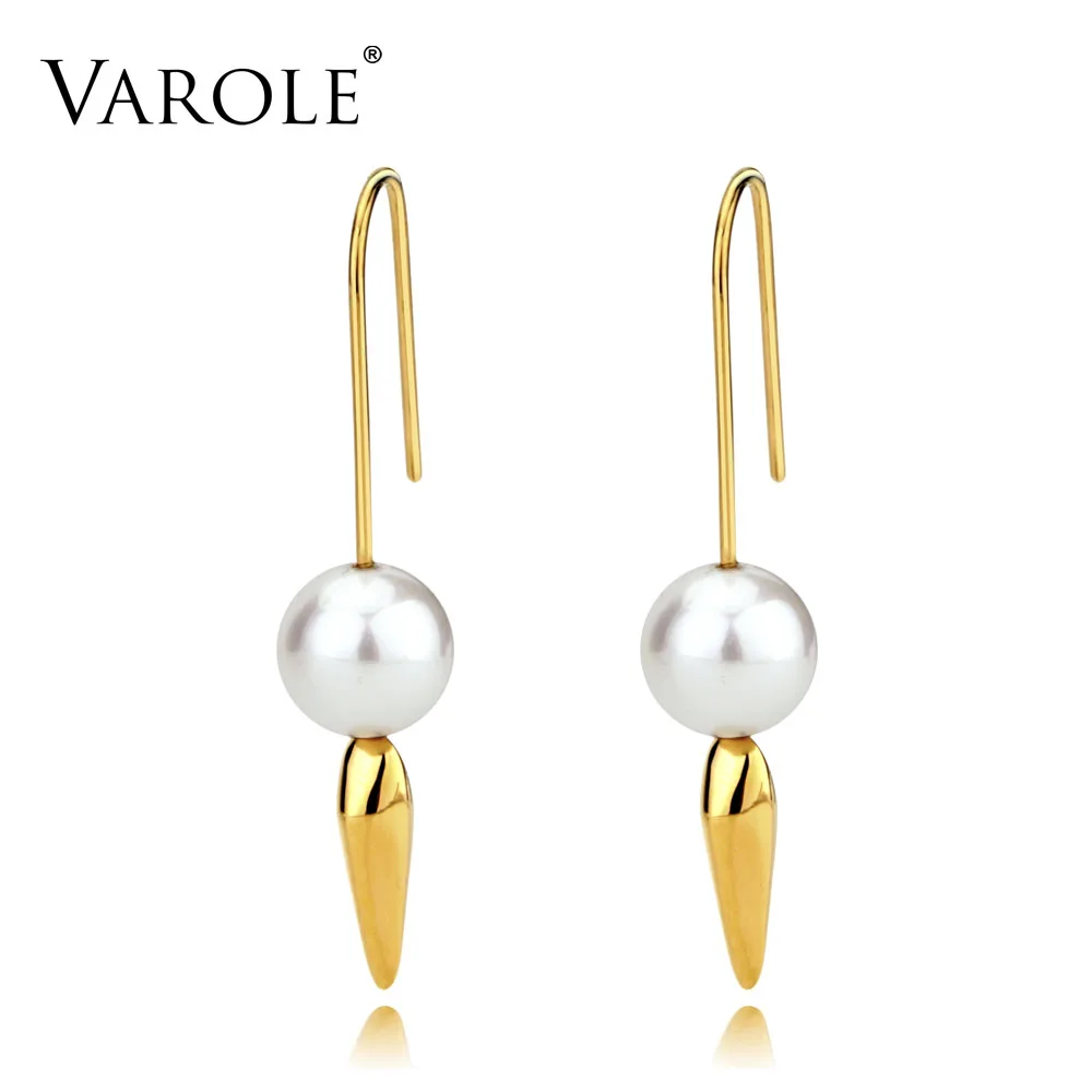 VAROLE Lancehead Dangle Pearl Earrings Long Earrings For Women Jewelry Gold Color Earings Top Quality Earbob Brincos Wholesale
VAROLE Lancehead Dangle Pearl Earrings Long Earrings For Women Jewelry Gold Color Earings Top Quality Earbob Brincos Wholesale