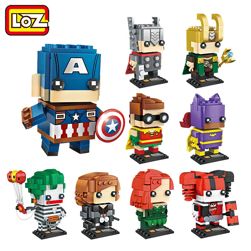 LOZ Blocks SuperHeroes Building Blocks Set The Avengers Black Widow Captain America Joker Harley Quinn Brick Heads Figure Toy
LOZ Blocks SuperHeroes Building Blocks Set The Avengers Black Widow Captain America Joker Harley Quinn Brick Heads Figure Toy
