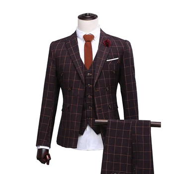 Plaid Tweed Wool Men Suit Men Suit Custom Made Wedding Suits Retro Tailor Made Blazers Groom Tuxedos Home Suit three-piece
Plaid Tweed Wool Men Suit Men Suit Custom Made Wedding Suits Retro Tailor Made Blazers Groom Tuxedos Home Suit three-piece