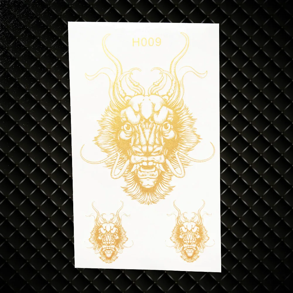 Cool Gold Dragon Head Waterproof Temporary Tattoo Women Body Art Fake Flash Tattoo Stickers GGH009 Kids Body ARm Legs Tattoos
Cool Gold Dragon Head Waterproof Temporary Tattoo Women Body Art Fake Flash Tattoo Stickers GGH009 Kids Body ARm Legs Tattoos