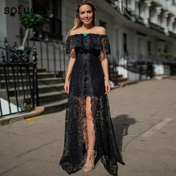 Black Boat Neck Short Sleeve Sofuge Evening Dresses Lace Saudi Arabic Muslim Special Occasion Robe De Soiree Vestidos De Fiesta
Black Boat Neck Short Sleeve Sofuge Evening Dresses Lace Saudi Arabic Muslim Special Occasion Robe De Soiree Vestidos De Fiesta