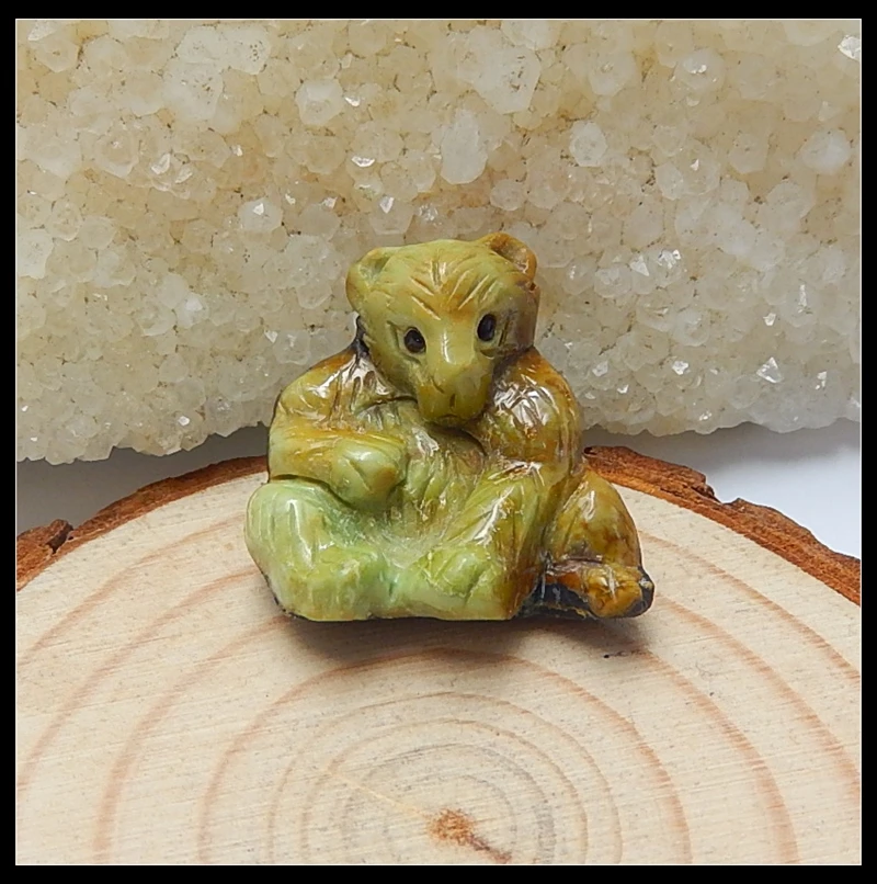 Wholesale 1Pcs Natural Stone Precious Turquoise Carved Cute Bear Cabochon 24x23x11mm 6.7g Fashion Jewelry Accessories
Wholesale 1Pcs Natural Stone Precious Turquoise Carved Cute Bear Cabochon 24x23x11mm 6.7g Fashion Jewelry Accessories