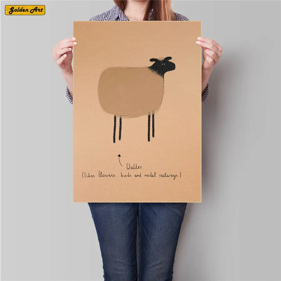 Abstract Cartoon lovely Animal sheep Vintage poster Retro wall sticker print picture paper painting home decoration 45.5x31.5cm
Abstract Cartoon lovely Animal sheep Vintage poster Retro wall sticker print picture paper painting home decoration 45.5x31.5cm