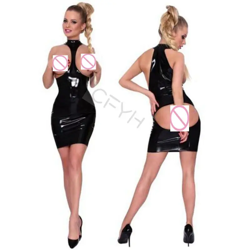 CFYH 2019 New Sexy Latex Women Open Cup Bra Black PU Leather Dress Clubwear Costumes Sexy Dresses
CFYH 2019 New Sexy Latex Women Open Cup Bra Black PU Leather Dress Clubwear Costumes Sexy Dresses