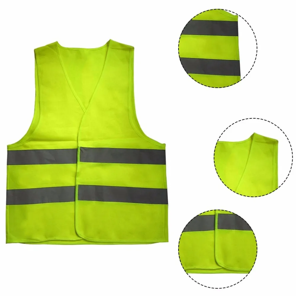 Vehicle use reflective safety vest High visibility waistcoat motorcycle jacket construction worker One size
Vehicle use reflective safety vest High visibility waistcoat motorcycle jacket construction worker One size