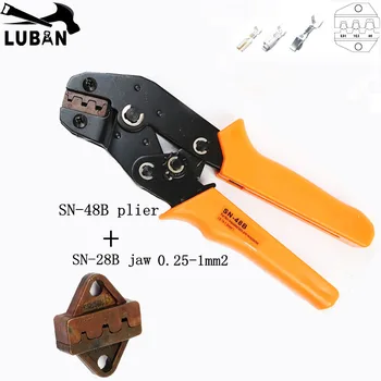 High quality SN-48B SN MINI EUROP STYLE crimping tool crimping plier with one SN28B jaw 0.5-1.5mm2 multi tool tools hands
High quality SN-48B SN MINI EUROP STYLE crimping tool crimping plier with one SN28B jaw 0.5-1.5mm2 multi tool tools hands
