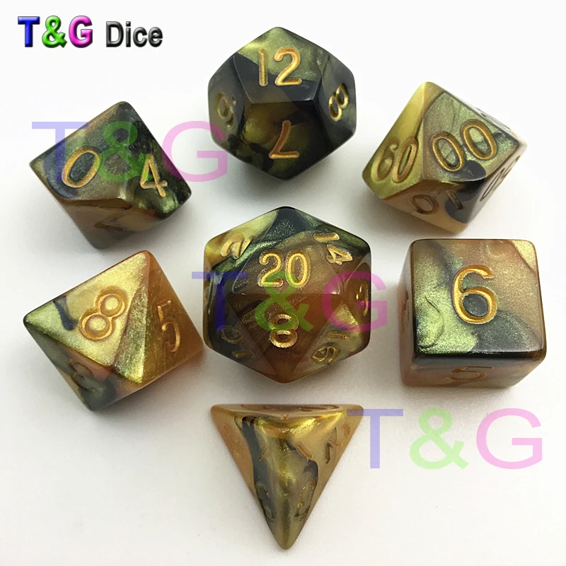 7pcs/set Mix color Golden Digital Dice Set Dungeons and dragons,RPG d4 d6 d8 d10 d% d12 d20 Promotion toy GIFT
7pcs/set Mix color Golden Digital Dice Set Dungeons and dragons,RPG d4 d6 d8 d10 d% d12 d20 Promotion toy GIFT