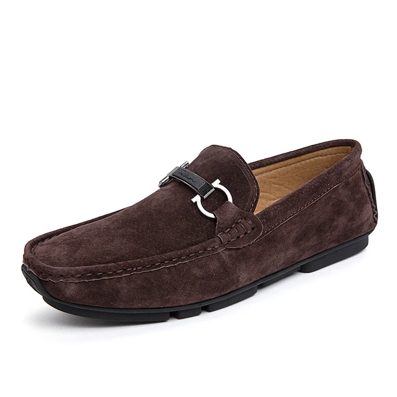 Brand Fashion Man Casual Shoes Big Size 38-45 Breathable & Light Man Footwear Peas Leather lazy shoes Loafers 8099