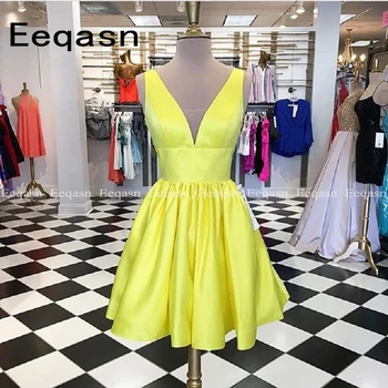 New Fashion 2020 Yellow Cocktail Dress A Line Sexy V Neck Satin Mini Party Special Occasion Elegant Dresses vestido coctel
New Fashion 2020 Yellow Cocktail Dress A Line Sexy V Neck Satin Mini Party Special Occasion Elegant Dresses vestido coctel