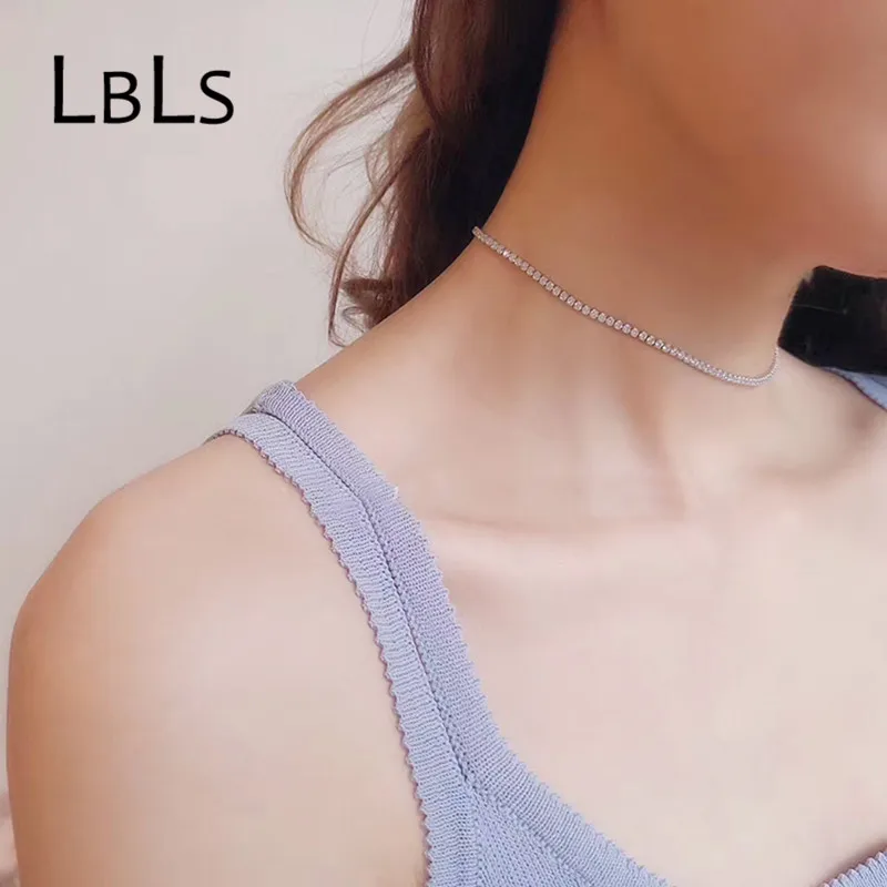 LBLS Sterling Silver 925 Choker Belt Cubic Zirconia CZ Chokers Necklaces for Women Lady 2017 Rhinestone Choker Silver Collar
LBLS Sterling Silver 925 Choker Belt Cubic Zirconia CZ Chokers Necklaces for Women Lady 2017 Rhinestone Choker Silver Collar