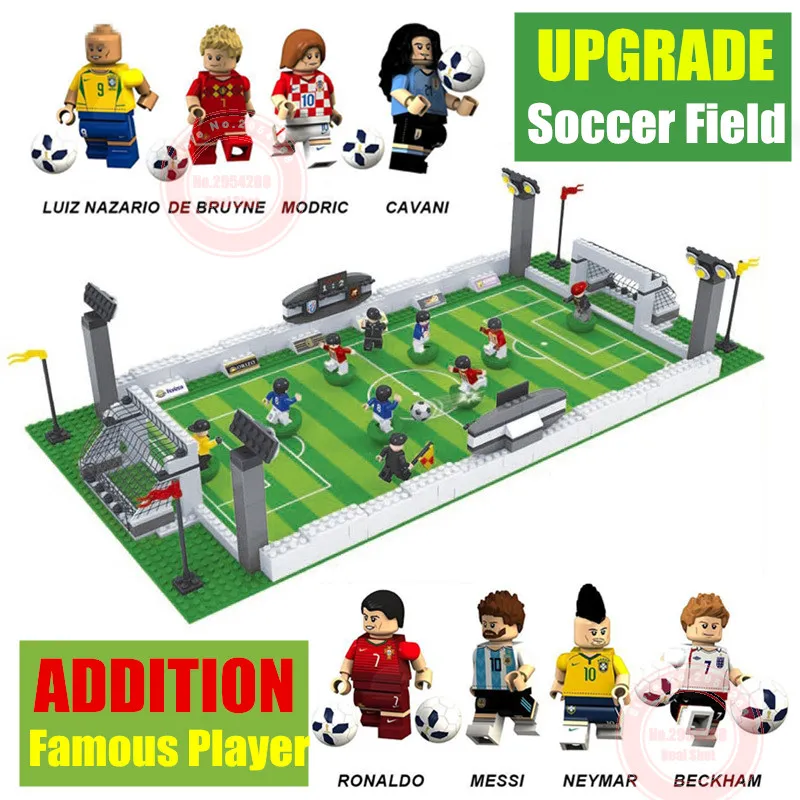 New Soccer Field world team player messi ronaldo fit football figures Building Bricks Blocks Toys gift kid winning cup
New Soccer Field world team player messi ronaldo fit football figures Building Bricks Blocks Toys gift kid winning cup