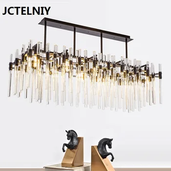 Modern crystal chandelier Rectangular Nordic creative living room restaurant lamps designer new bedroom simple lighting 
Modern crystal chandelier Rectangular Nordic creative living room restaurant lamps designer new bedroom simple lighting